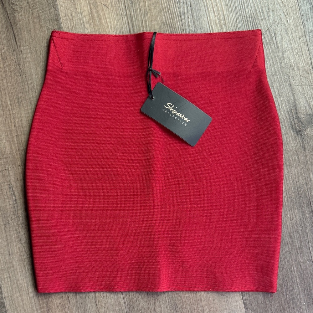 Fashion Nova Red bandage skirt